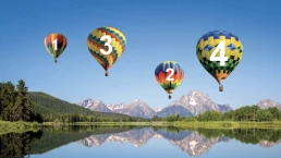 Ballons Sehtest Zahlen
